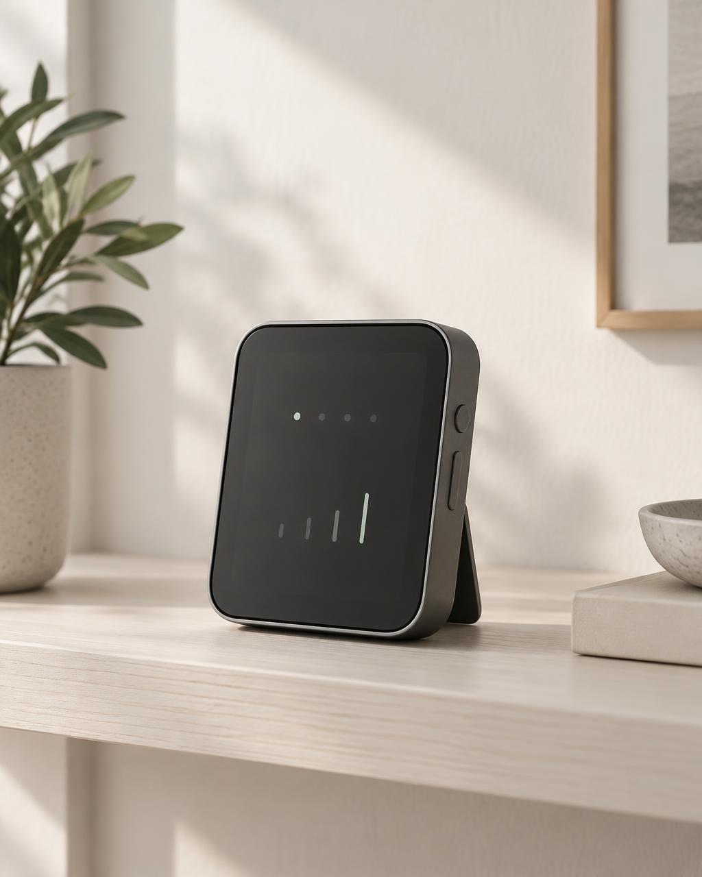 Illustrative concept of Digital Bedroom Climate Monitor; product specification unconfirmed