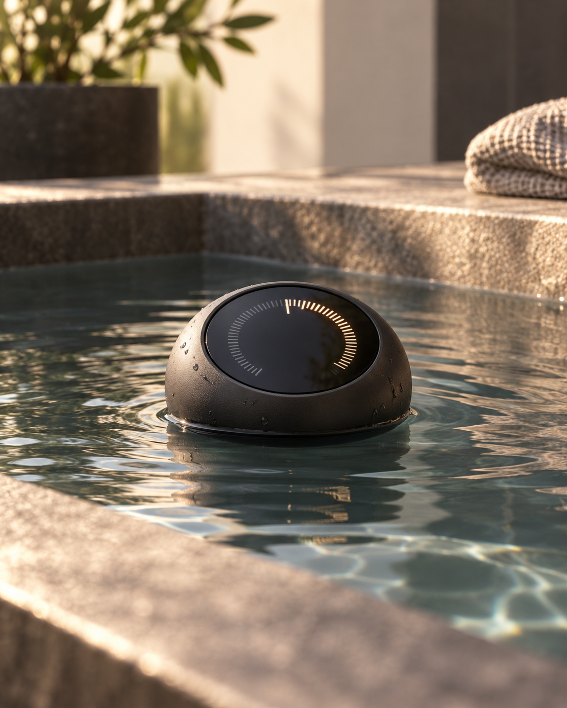Illustrative concept of Floating Water Temperature Thermometer; product specification unconfirmed